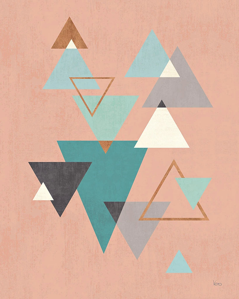 Abstract Geo II Pink by Veronique Charron