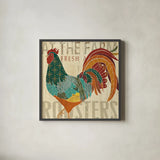 At the Barn III by Veronique Charron. Shown in a sleek black glass frame for a contemporary gallery look. Available as an archival giclee rolled canvas, fine art paper, or poster print. SKU 24723a.