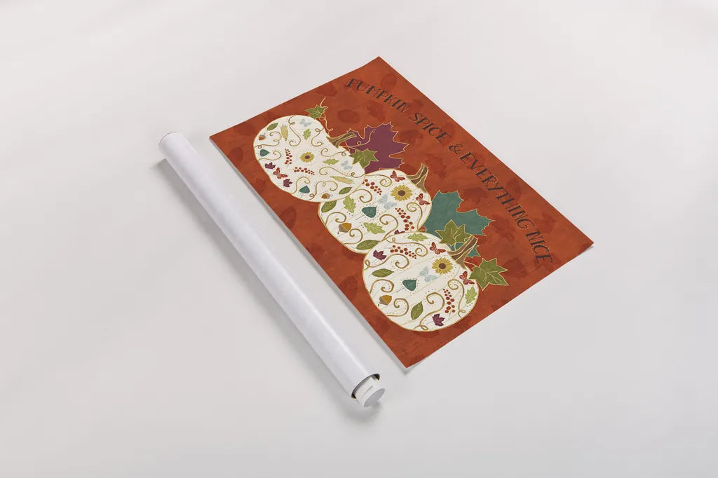 Autumn Otomi I by Veronique Charron. shown as a rolled paper print. Available as archival giclee rolled canvas, fine art paper, or poster print. SKU 47644i.