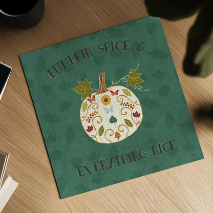 Autumn Otomi II by Veronique Charron. Shown as a detailed flat fine art print, highlighting archival giclee quality. Available as an archival giclee rolled canvas, fine art paper, or poster print. SKU 47645a.