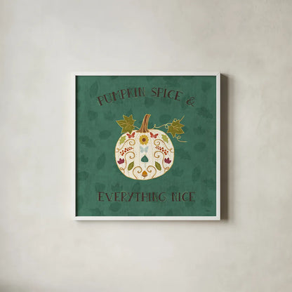 Autumn Otomi II by Veronique Charron. Shown in a crisp white glass frame for a clean and minimalist style. Available as an archival giclee rolled canvas, fine art paper, or poster print. SKU 47645a.