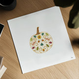 Autumn Otomi X by Veronique Charron. Shown as a detailed flat fine art print, highlighting archival giclee quality. Available as an archival giclee rolled canvas, fine art paper, or poster print. SKU 80156a.