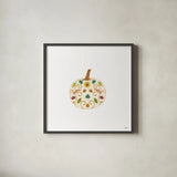 Autumn Otomi X by Veronique Charron. Shown in a sleek black glass frame for a contemporary gallery look. Available as an archival giclee rolled canvas, fine art paper, or poster print. SKU 80156a.