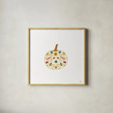 Autumn Otomi X by Veronique Charron. Shown in a natural wood glass frame for a timeless modern aesthetic. Available as an archival giclee rolled canvas, fine art paper, or poster print. SKU 80156a.