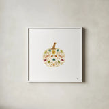Autumn Otomi X by Veronique Charron. Shown in a crisp white glass frame for a clean and minimalist style. Available as an archival giclee rolled canvas, fine art paper, or poster print. SKU 80156a.