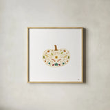 Autumn Otomi XI by Veronique Charron. Shown in a natural wood glass frame for a timeless modern aesthetic. Available as an archival giclee rolled canvas, fine art paper, or poster print. SKU 80157a.