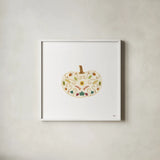 Autumn Otomi XI by Veronique Charron. Shown in a crisp white glass frame for a clean and minimalist style. Available as an archival giclee rolled canvas, fine art paper, or poster print. SKU 80157a.