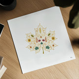 Autumn Otomi XII by Veronique Charron. Shown as a detailed flat fine art print, highlighting archival giclee quality. Available as an archival giclee rolled canvas, fine art paper, or poster print. SKU 80158a.