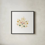 Autumn Otomi XII by Veronique Charron. Shown in a sleek black glass frame for a contemporary gallery look. Available as an archival giclee rolled canvas, fine art paper, or poster print. SKU 80158a.