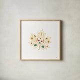 Autumn Otomi XII by Veronique Charron. Shown in a natural wood glass frame for a timeless modern aesthetic. Available as an archival giclee rolled canvas, fine art paper, or poster print. SKU 80158a.
