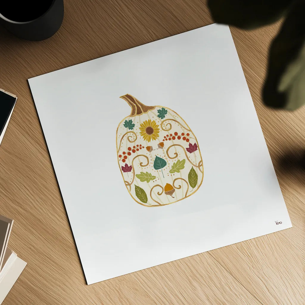 Autumn Otomi XIII by Veronique Charron. Shown as a detailed flat fine art print, highlighting archival giclee quality. Available as an archival giclee rolled canvas, fine art paper, or poster print. SKU 80159a.