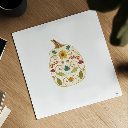 Autumn Otomi XIII by Veronique Charron. Shown as a detailed flat fine art print, highlighting archival giclee quality. Available as an archival giclee rolled canvas, fine art paper, or poster print. SKU 80159a.