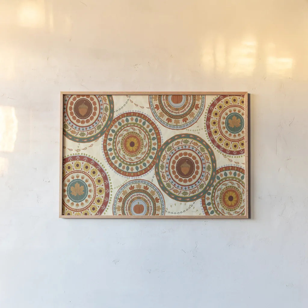 Autumn Song X Light by Veronique Charron. shown as a paper print in a natural frame. Available as a archival giclee rolled canvas, fine art paper, or poster print. SKU 21330i.