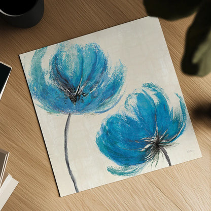 Azure III by Veronique Charron. Shown as a detailed flat fine art print, highlighting archival giclee quality. Available as an archival giclee rolled canvas, fine art paper, or poster print. SKU 10527a.