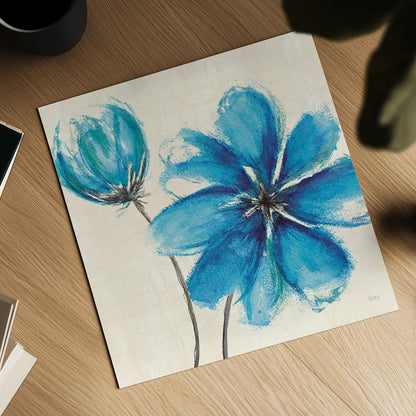 Azure IV by Veronique Charron. Shown as a detailed flat fine art print, highlighting archival giclee quality. Available as an archival giclee rolled canvas, fine art paper, or poster print. SKU 10528a.