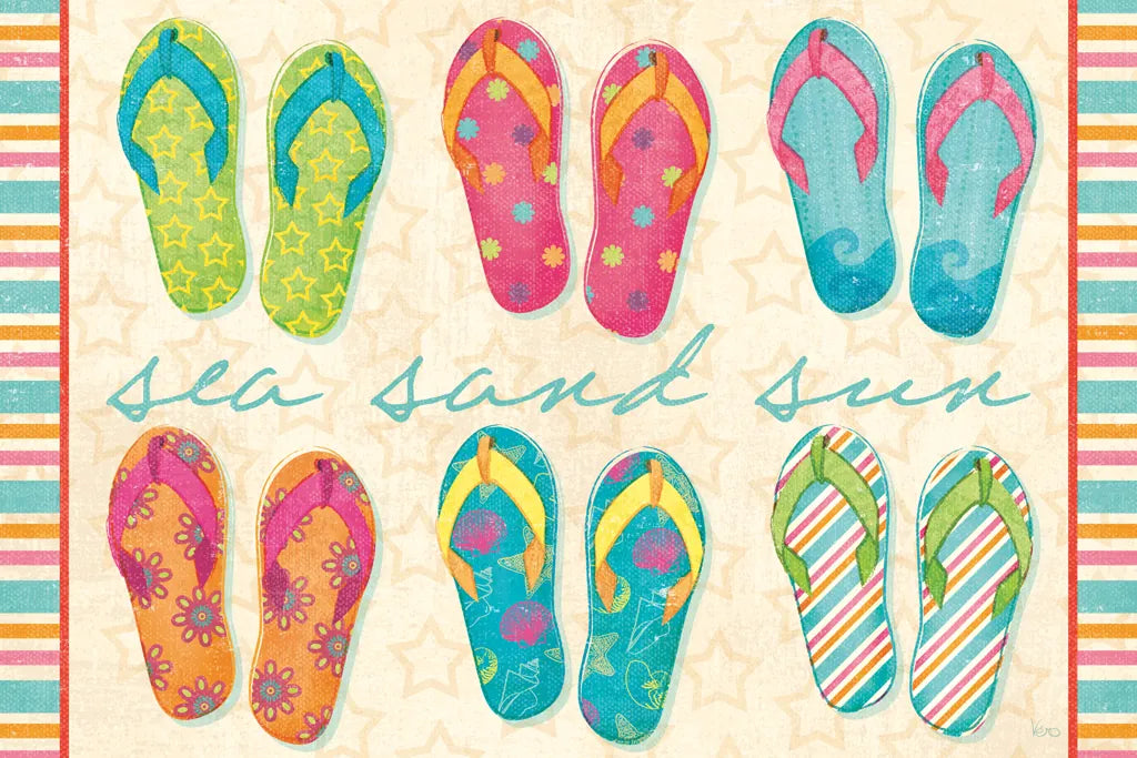 Beach Party VI by Veronique Charron. SKU 71469i. Archival Giclee Fine art print for wall decor.