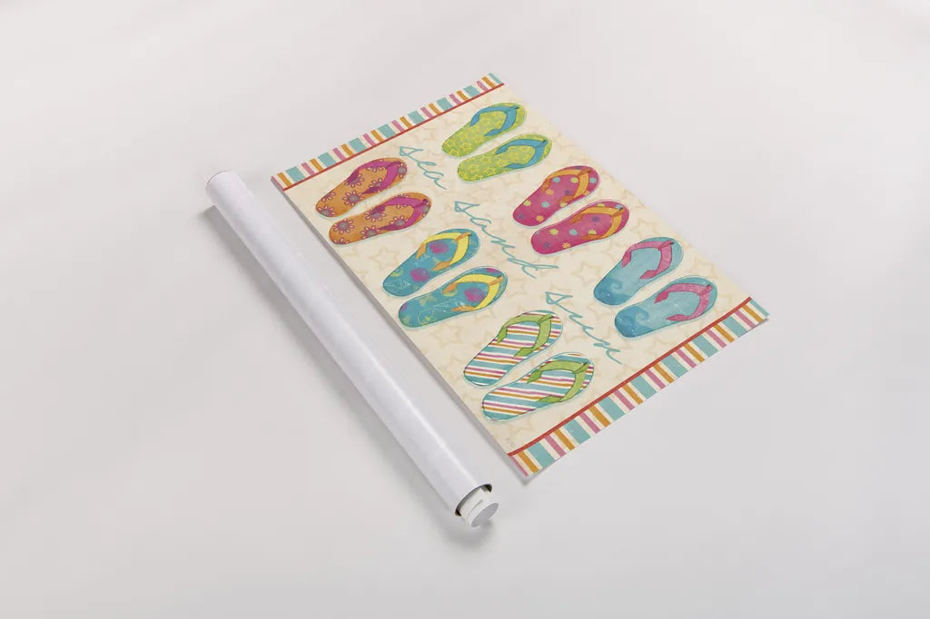 Beach Party VI by Veronique Charron. shown as a rolled paper print. Available as archival giclee rolled canvas, fine art paper, or poster print. SKU 71469i.