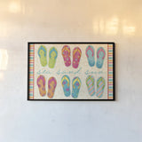 Beach Party VI by Veronique Charron. shown as a paper print in a black flame. Available as a archival giclee rolled canvas, fine art paper, or poster print. SKU 71469i.