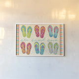 Beach Party VI by Veronique Charron. shown as a paper print in a white frame. Available as a archival giclee rolled canvas, fine art paper, or poster print. SKU 71469i.