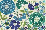 Blue Garden by Veronique Charron. SKU 11846i. Archival Giclee Fine art print for wall decor.