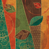 Bohemian Leaves III by Veronique Charron. SKU 28893a. Archival Giclee Fine art print for wall decor.