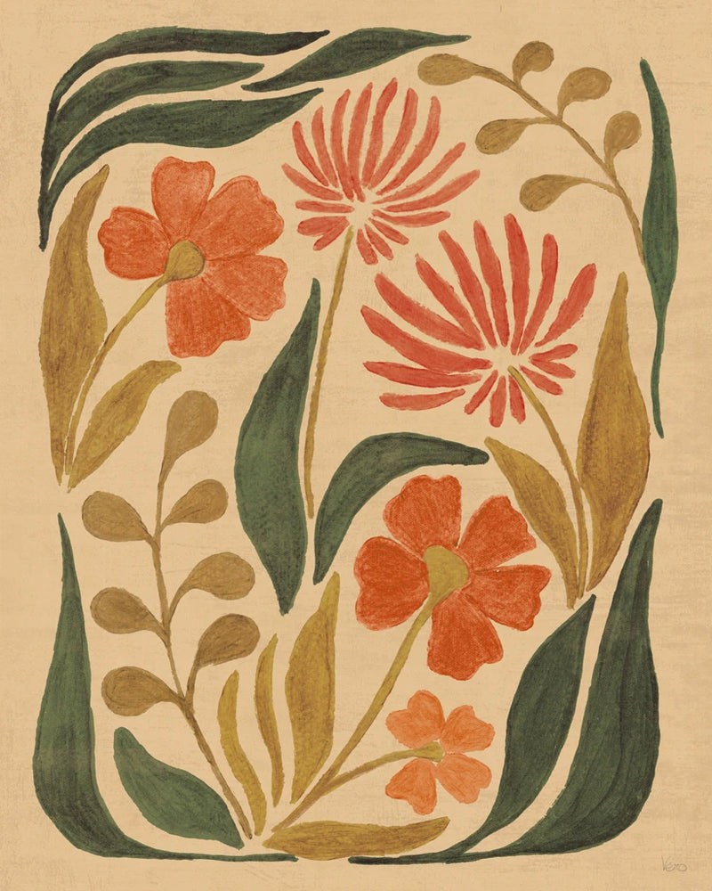 Bold Floral Abstract II by Veronique Charron