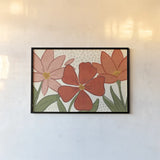 Bold Petals I by Veronique Charron. shown as a paper print in a black flame. Available as a archival giclee rolled canvas, fine art paper, or poster print. SKU 98968i.