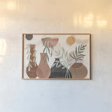Botanical Form I by Veronique Charron. shown as a paper print in a natural frame. Available as a archival giclee rolled canvas, fine art paper, or poster print. SKU 69302i.