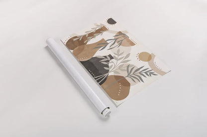 Botanical Form I Neutral by Veronique Charron. shown as a rolled paper print. Available as archival giclee rolled canvas, fine art paper, or poster print. SKU 71443i.