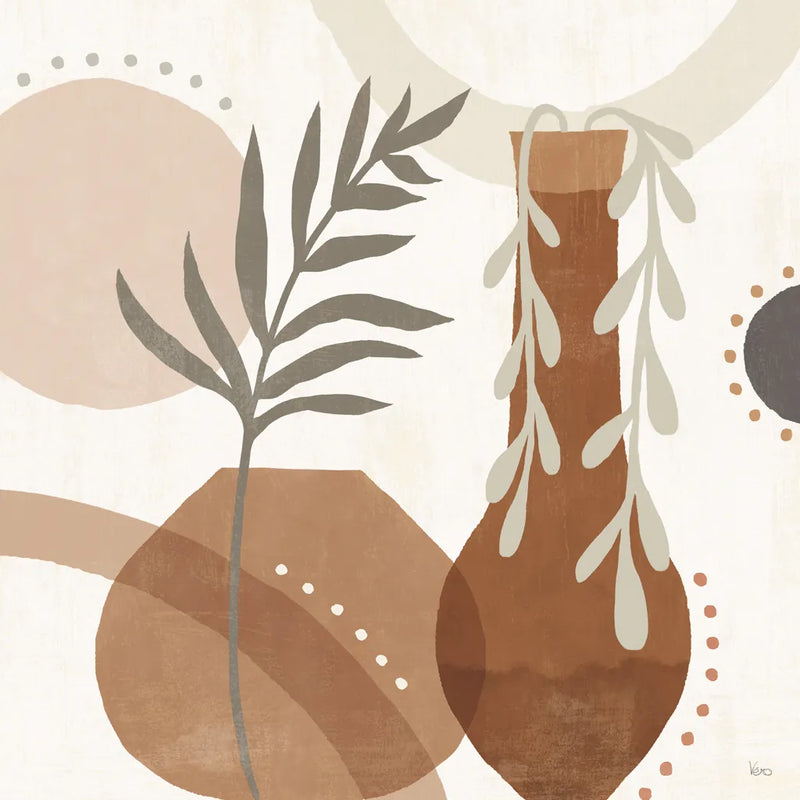 Botanical Form II Neutral by Veronique Charron. SKU 71444a. Archival Giclee Fine art print for wall decor.