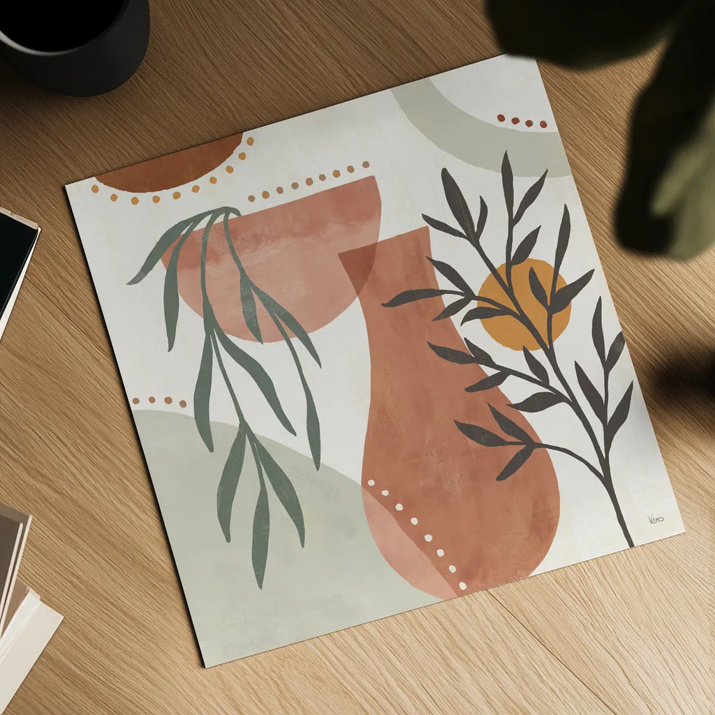 Botanical Form III by Veronique Charron. Shown as a detailed flat fine art print, highlighting archival giclee quality. Available as an archival giclee rolled canvas, fine art paper, or poster print. SKU 69304a.