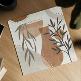 Botanical Form III Neutral by Veronique Charron. Shown as a detailed flat fine art print, highlighting archival giclee quality. Available as an archival giclee rolled canvas, fine art paper, or poster print. SKU 71445a.