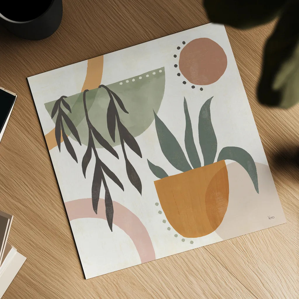 Botanical Form IV by Veronique Charron. Shown as a detailed flat fine art print, highlighting archival giclee quality. Available as an archival giclee rolled canvas, fine art paper, or poster print. SKU 69305a.