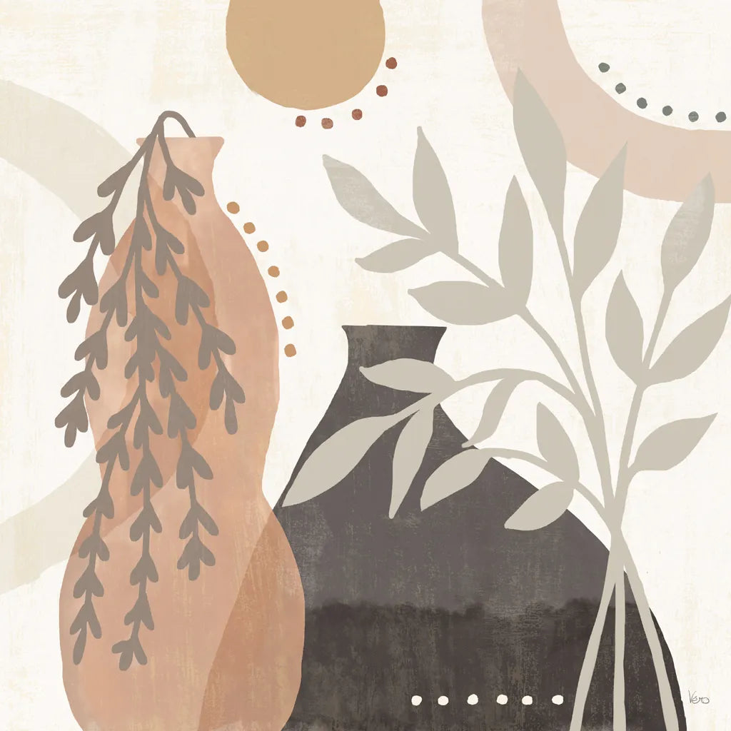 Botanical Form V Neutral by Veronique Charron. SKU 71447a. Archival Giclee Fine art print for wall decor.