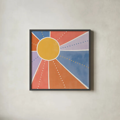 Botanical Form VI Bright by Veronique Charron. Shown in a sleek black glass frame for a contemporary gallery look. Available as an archival giclee rolled canvas, fine art paper, or poster print. SKU 70944a.