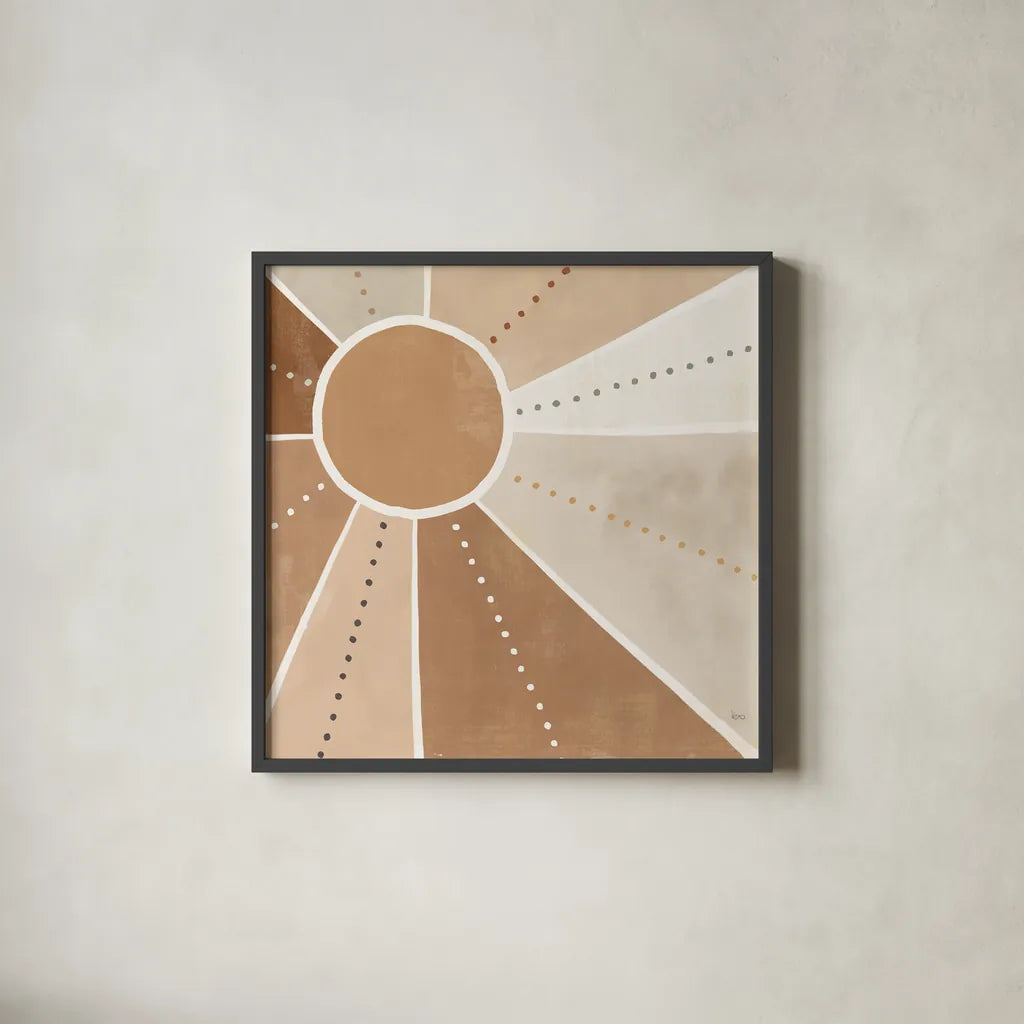 Botanical Form VI Neutral by Veronique Charron. Shown in a sleek black glass frame for a contemporary gallery look. Available as an archival giclee rolled canvas, fine art paper, or poster print. SKU 71448a.