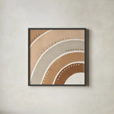 Botanical Form VII Neutral by Veronique Charron. Shown in a sleek black glass frame for a contemporary gallery look. Available as an archival giclee rolled canvas, fine art paper, or poster print. SKU 71449a.