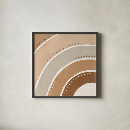 Botanical Form VII Neutral by Veronique Charron. Shown in a sleek black glass frame for a contemporary gallery look. Available as an archival giclee rolled canvas, fine art paper, or poster print. SKU 71449a.