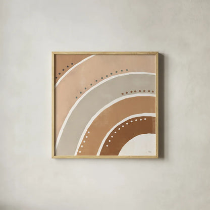 Botanical Form VII Neutral by Veronique Charron. Shown in a natural wood glass frame for a timeless modern aesthetic. Available as an archival giclee rolled canvas, fine art paper, or poster print. SKU 71449a.