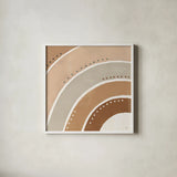 Botanical Form VII Neutral by Veronique Charron. Shown in a crisp white glass frame for a clean and minimalist style. Available as an archival giclee rolled canvas, fine art paper, or poster print. SKU 71449a.