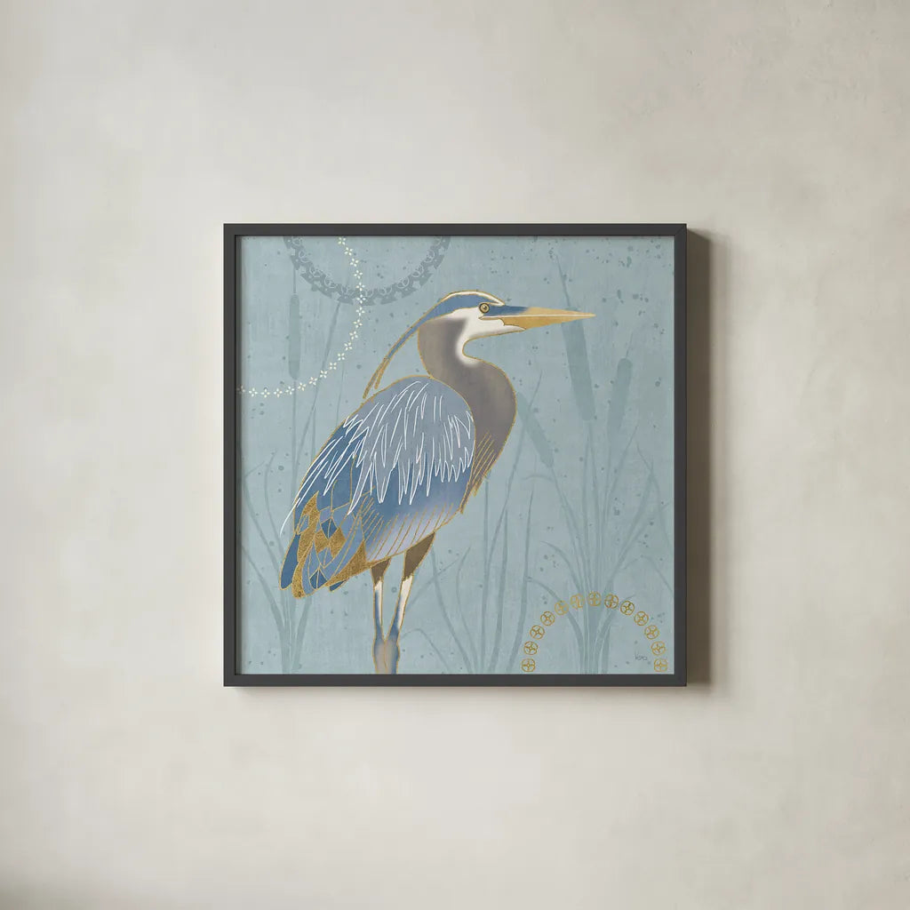 By the Shore II by Veronique Charron. Shown in a sleek black glass frame for a contemporary gallery look. Available as an archival giclee rolled canvas, fine art paper, or poster print. SKU 29971a.