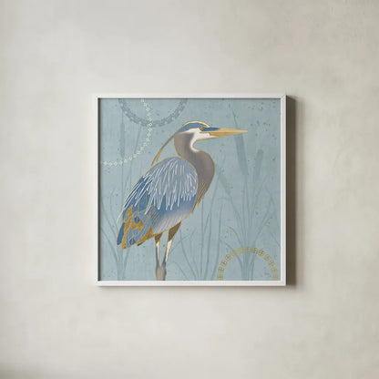 By the Shore II by Veronique Charron. Shown in a crisp white glass frame for a clean and minimalist style. Available as an archival giclee rolled canvas, fine art paper, or poster print. SKU 29971a.