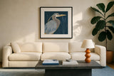 By the Shore II v2 by Veronique Charron. Displayed in a glass frame with matte in a clean modern living room. Available as an archival giclee rolled canvas, fine art paper, or poster print. SKU 104805a.