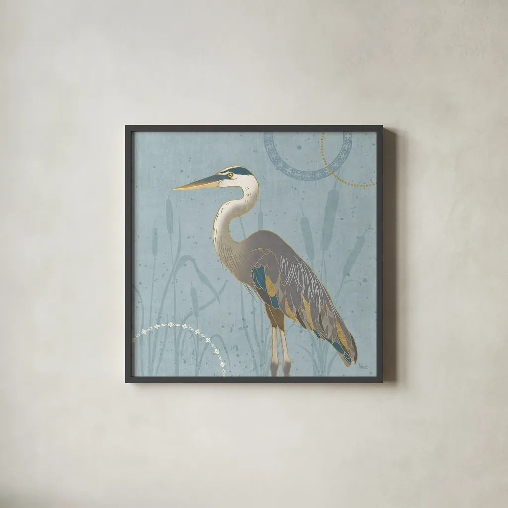 By the Shore III by Veronique Charron. Shown in a sleek black glass frame for a contemporary gallery look. Available as an archival giclee rolled canvas, fine art paper, or poster print. SKU 29972a.