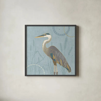 By the Shore III by Veronique Charron. Shown in a sleek black glass frame for a contemporary gallery look. Available as an archival giclee rolled canvas, fine art paper, or poster print. SKU 29972a.