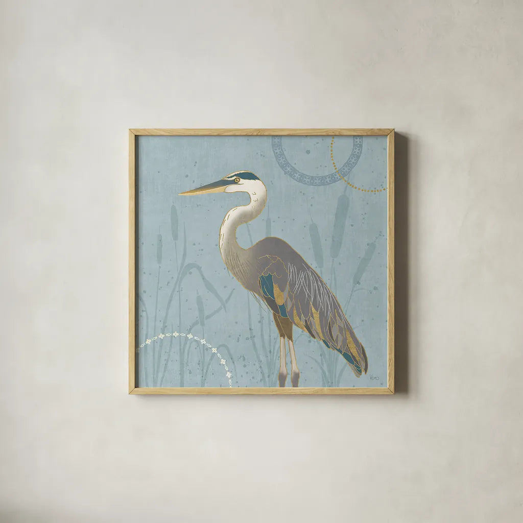 By the Shore III by Veronique Charron. Shown in a natural wood glass frame for a timeless modern aesthetic. Available as an archival giclee rolled canvas, fine art paper, or poster print. SKU 29972a.