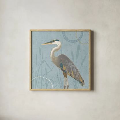 By the Shore III by Veronique Charron. Shown in a natural wood glass frame for a timeless modern aesthetic. Available as an archival giclee rolled canvas, fine art paper, or poster print. SKU 29972a.