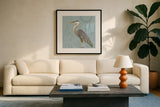 By the Shore III by Veronique Charron. Displayed in a glass frame with matte in a clean modern living room. Available as an archival giclee rolled canvas, fine art paper, or poster print. SKU 29972a.