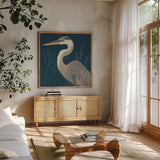 By the Shore III v2 by Veronique Charron. Shown in a natural wood frame in a cozy modern living room. Available as an archival giclee rolled canvas, fine art paper, or poster print. SKU 104806a.