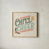 Chill and Cheer VI by Veronique Charron. Shown in a natural wood glass frame for a timeless modern aesthetic. Available as an archival giclee rolled canvas, fine art paper, or poster print. SKU 102244a.